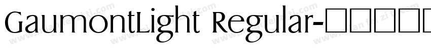 GaumontLight Regular字体转换